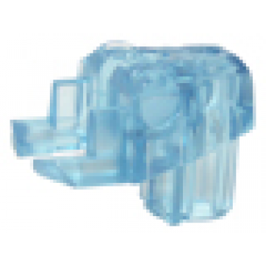 trans-medium blue bionicle head connector block eye brain stalk