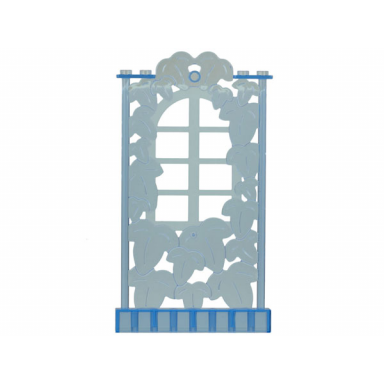 trans-medium blue belville wall ivy wall with window 1 x 8 x 12