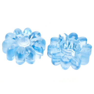 trans-medium blue clikits icon flower 10 petals 2 x 2 large with hole