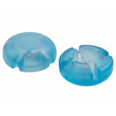 trans-medium blue clikits icon round 2 x 2 small with hole frosted solid and transparent colors