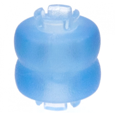 trans-medium blue clikits bead ring thick small double with 2 pins