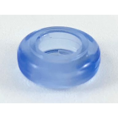 trans-medium blue clikits bead ring thick small with hole