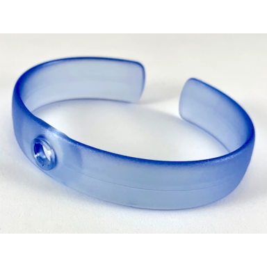 trans-medium blue clikits bracelet bangle with hole child size