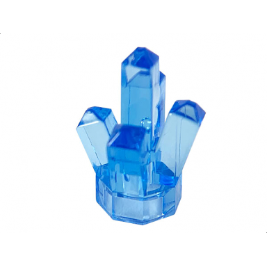 trans-medium blue rock 1 x 1 crystal 5 point