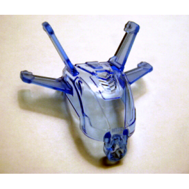 trans-medium blue bionicle mask head-up display hud