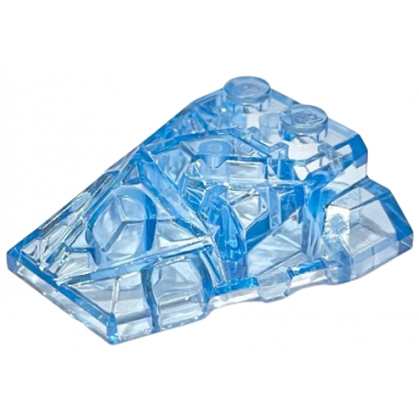 trans-medium blue wedge 4 x 4 fractured polygon top
