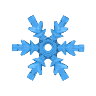 trans-medium blue rock 4 x 4 crystal ice snowflake