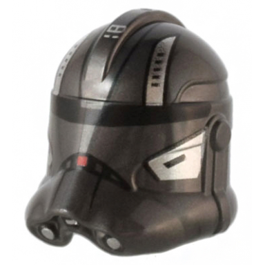 pearl dark gray minifigure headgear helmet sw clone trooper phase 2 with silver plates pattern echo