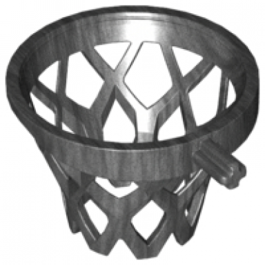 pearl dark gray sports basketball net with axle