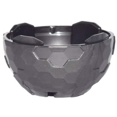 pearl dark gray container faceted 4 x 4 x 1 2 3 alien pod section