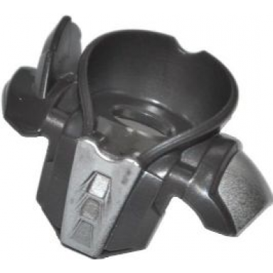 pearl dark gray minifigure armor space with shoulder protection and spike on right shoulder with silver shoulder pad and chest plate pattern