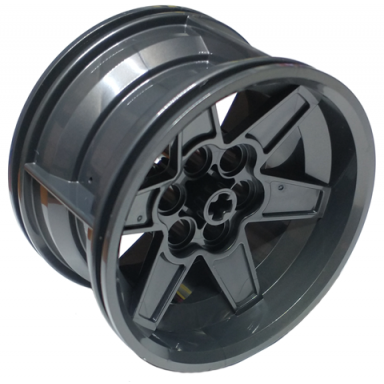 pearl dark gray wheel 56mm d x 34mm technic racing medium 6 pin holes