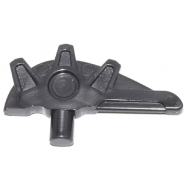 pearl dark gray minifigure weapon blade with bar and 3 spikes