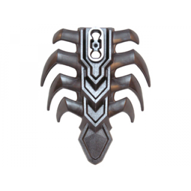 pearl dark gray bionicle spine armor with 8 ribs