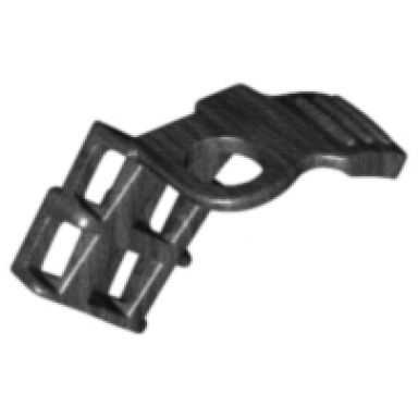 pearl dark gray minifigure armor shoulder pad with grille fluted profile and scabbard for 2 katanas