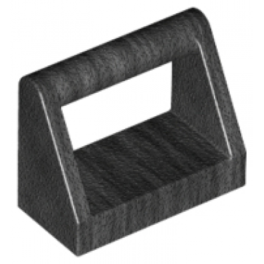 pearl dark gray tile modified 1 x 2 with bar handle