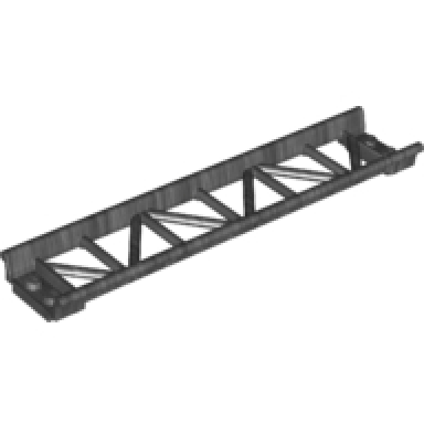 pearl dark gray train track roller coaster straight 16l