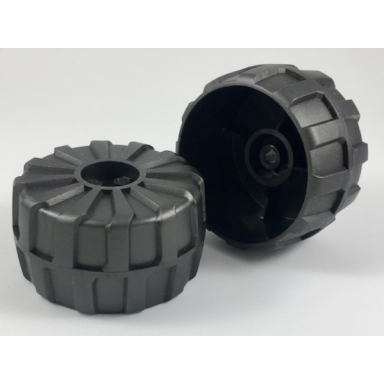 pearl dark gray wheel hard plastic large 54mm d x 30mm