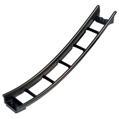 pearl dark gray train track roller coaster ramp large lower part 6 bricks elevation
