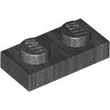pearl dark gray plate 1 x 2
