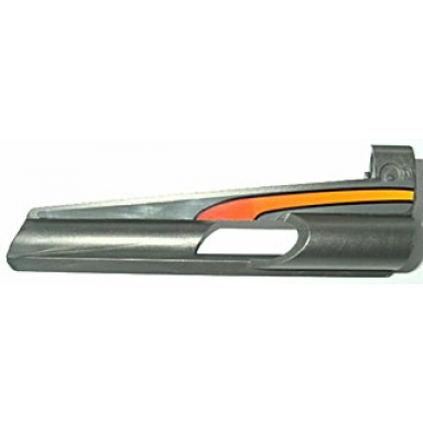 pearl dark gray technic panel fairing 7 small long large hole side a with red to orange fade curve pattern sticker - set 8473