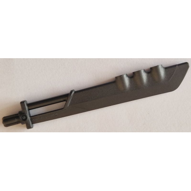 pearl dark gray large figure weapon blade with 3 bar holders and axle