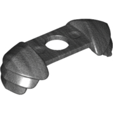 pearl dark gray minifigure armor shoulder pads ridged