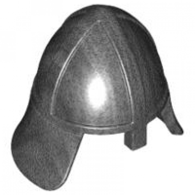 pearl dark gray minifigure headgear helmet castle with neck protector