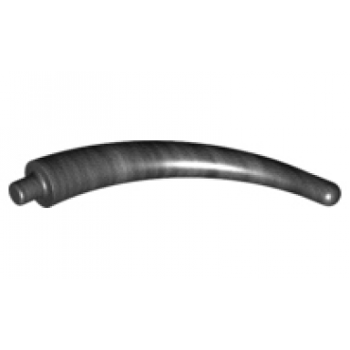 pearl dark gray dinosaur tail end section horn