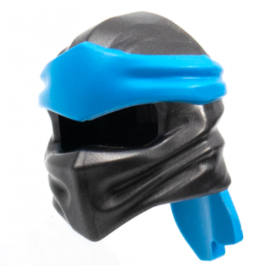 minifigure headgear ninjago wrap type 4 with molded dark azure headband pattern
