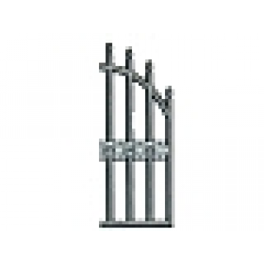 pearl dark gray door 1 x 4 x 9 arched gate with bars and three studs