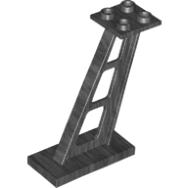 pearl dark gray support 2 x 4 x 5 stanchion inclined 5mm wide posts