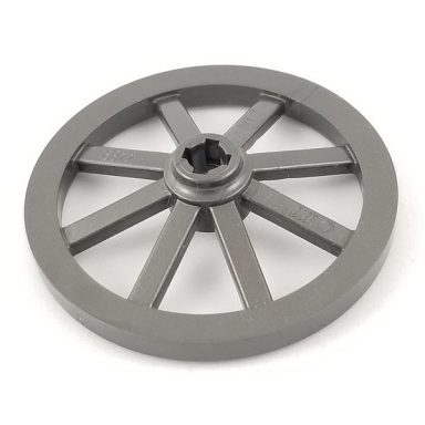pearl dark gray wheel wagon large 33mm d hole notched for wheels holder pin
