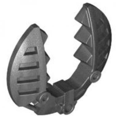 pearl dark gray bionicle weapon 5 x 5 shield with wrench toothed