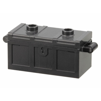 pearl dark gray container treasure chest with slots in back and same color flat lid 4738a 80835