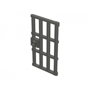 pearl dark gray door 1 x 4 x 6 barred with stud handle