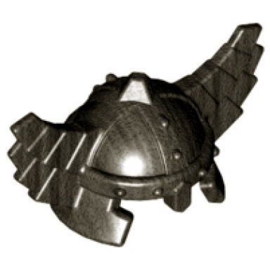 pearl dark gray minifigure headgear helmet with wings