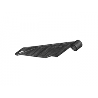 pearl dark gray bionicle wing small tail with axle hole