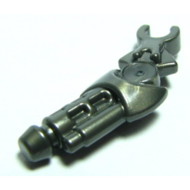 pearl dark gray arm mechanical super battle droid with blaster end