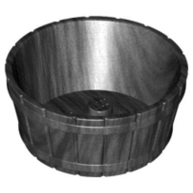 pearl dark gray container barrel half large with axle hole
