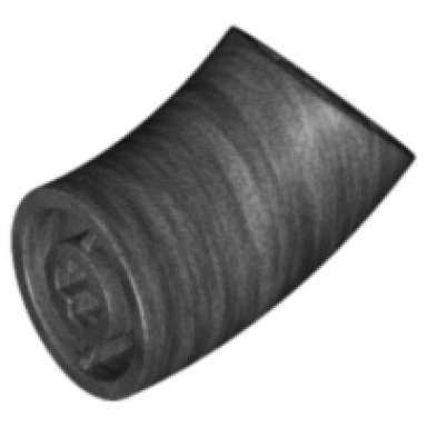 pearl dark gray brick round 2 x 2 d 45 degrees elbow 25.5mm standing height