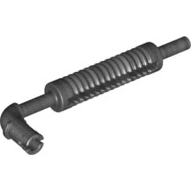 pearl dark gray vehicle exhaust pipe with technic pin flat end with squared pin hole