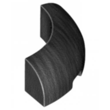pearl dark gray brick round corner 3 x 3 without studs