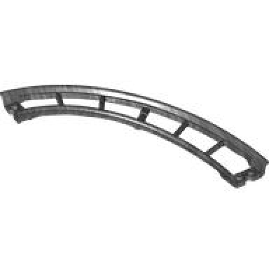 pearl dark gray train track roller coaster curve 90 degrees 3 bricks elevation