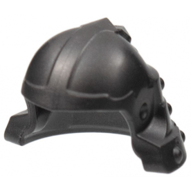 pearl dark gray minifigure headgear helmet ninja samurai without clip