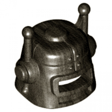 pearl dark gray minifigure headgear helmet robot with eye slot and antennas