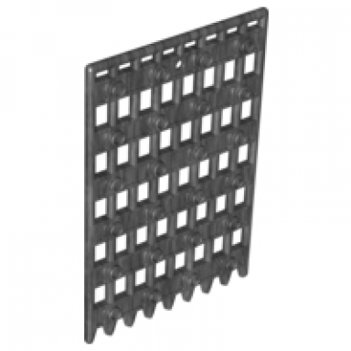 pearl dark gray door 1 x 8 x 12 castle gate portcullis