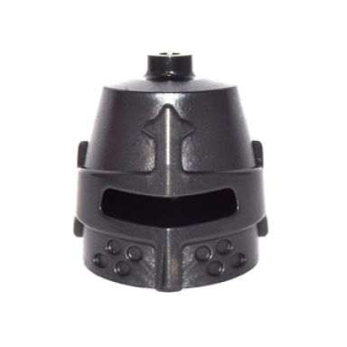 pearl dark gray minifigure headgear helmet castle closed with eye slit