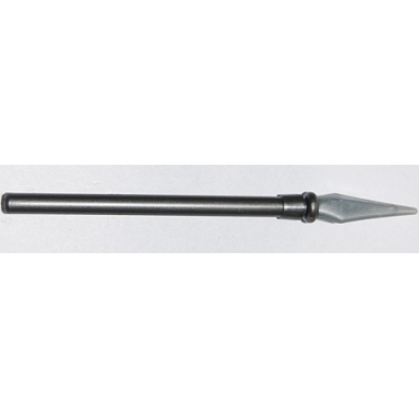 pearl dark gray minifigure weapon pike spear elaborate with molded flexible rubber pearl light gray tip pattern