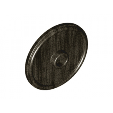 pearl dark gray minifigure shield circular rimmed face with stud